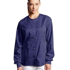 Cherokee Luxe Scrub Warmup Jacket - Navy/XS